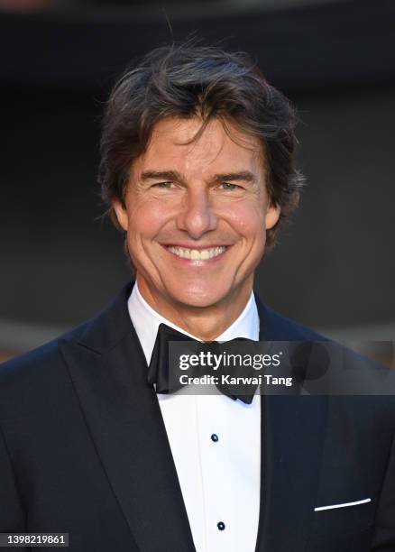 Tom Cruise attends the Royal Performance of "Top Gun: Maverick" at Leicester Square on May 19, 2022 in London, England.