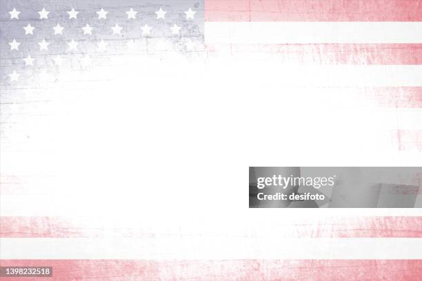 ein heller horizontaler vektorhintergrund der usa-flagge auf transparentem papier mit holzeffekt - wasserzeichen stock-grafiken, -clipart, -cartoons und -symbole