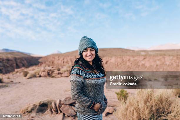 young chilean woman outdoors - chilean ethnicity stock pictures, royalty-free photos & images