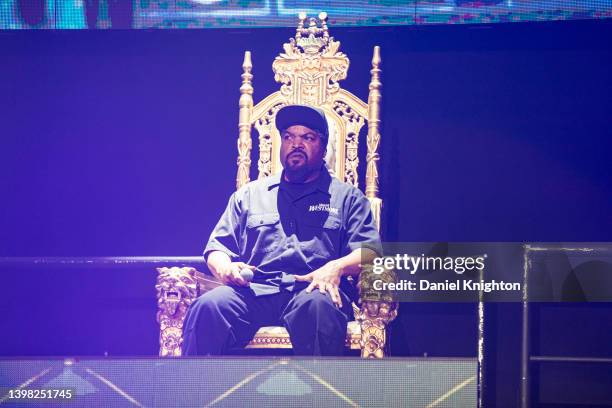 Musician Ice Cube of Mount Westmore performs on stage at Pechanga Arena on May 19, 2022 in San Diego, California.