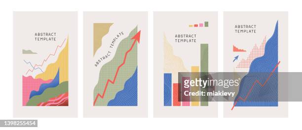 abstract charts templates - data collection stock illustrations
