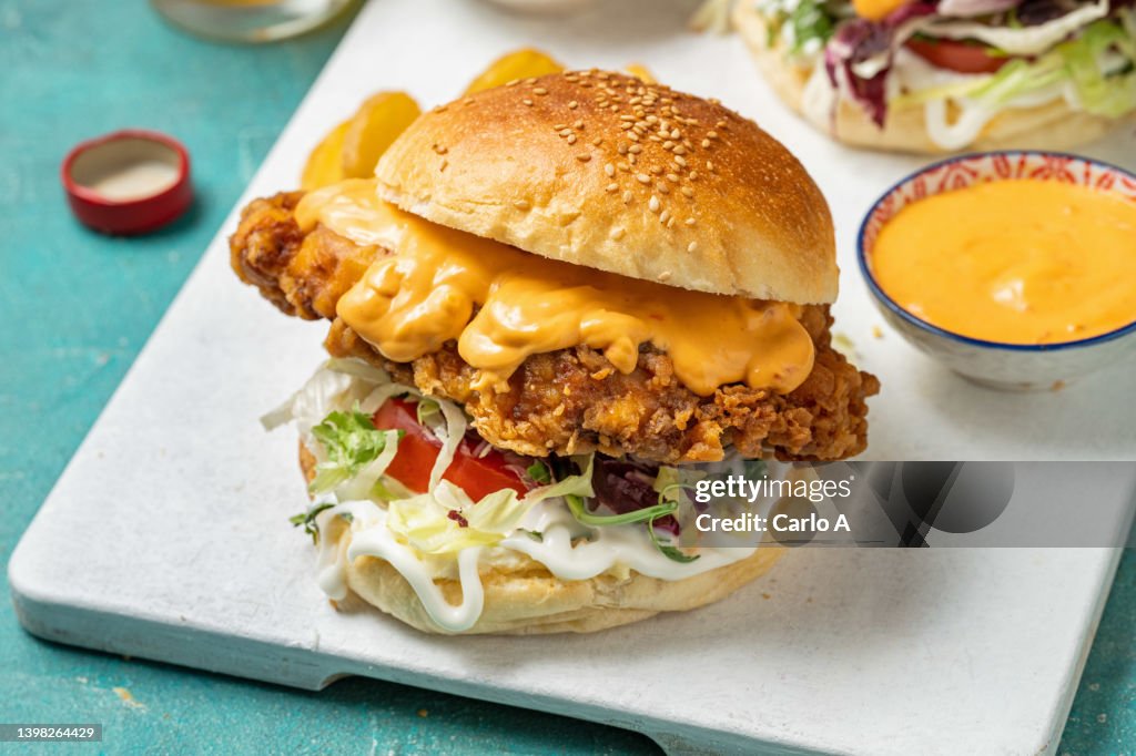 Crispy Fried Chicken Burger