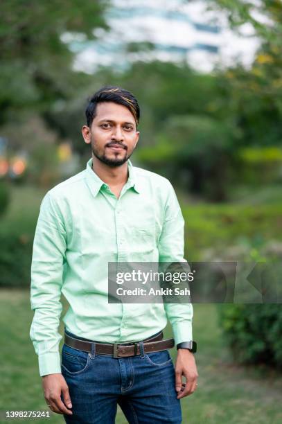 portrait of a young man outdoors - formalwear stock pictures, royalty-free photos & images