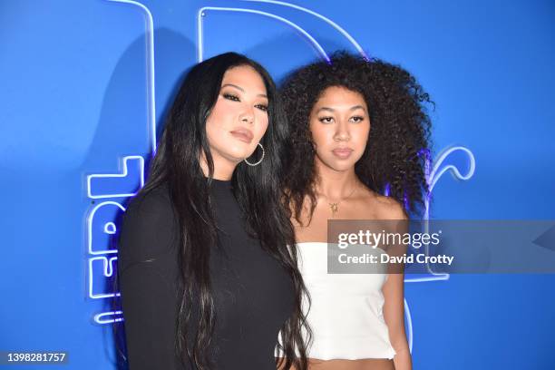 Kimora Lee Simmons and Aoki Lee Simmons attend the DIOR Men's Spring 2023 Fashion Show on May 19, 2022 in Venice, California.