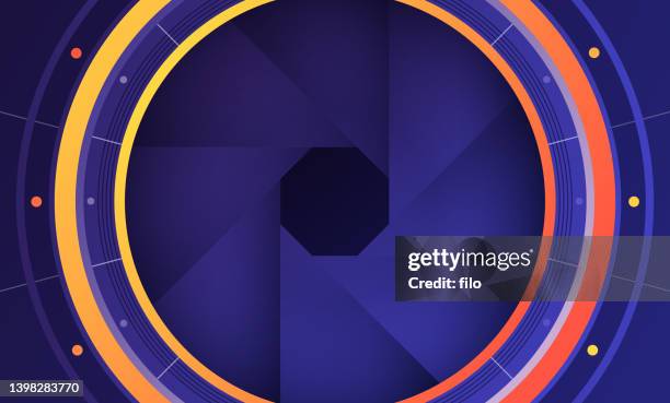 camera shutter abstract background design - film festival vector stock illustrations