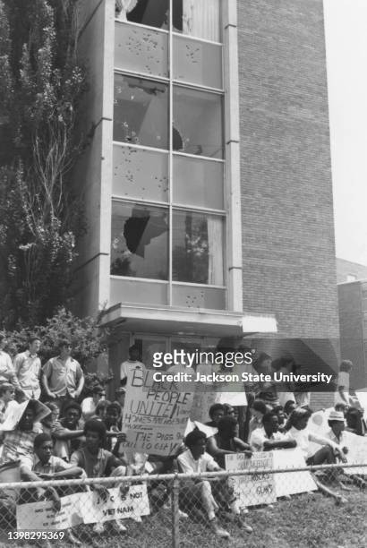 After state workmen attempted to repair Alexander Hall and remove evidence of the shooting, Millsaps College students joined Jackson State Students...