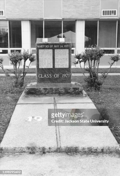 Memorial of Phillips Gibbs and James Earl Green on the campus of Jackson State University.