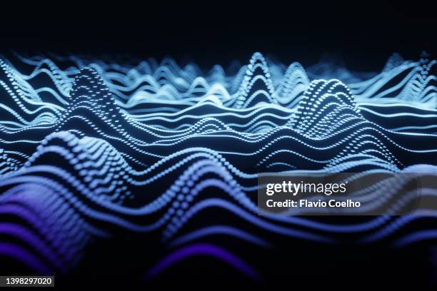 blue spectogram - audio stock-fotos und bilder