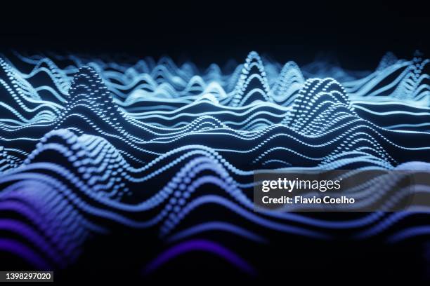 blue spectogram - boom stock pictures, royalty-free photos & images