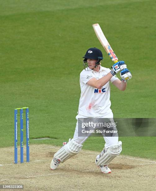 Yorkshire batsman Harry Brook in batting action during the LV= Insurance County Championship match between Yorkshire and Warwickshire at Headingley...