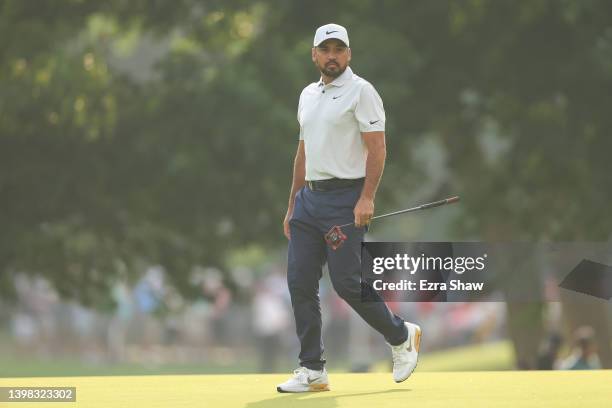 Jason Day of Australia walks on the 10th green during the second round of the 2022 PGA Championship at Southern Hills Country Club on May 20, 2022 in...