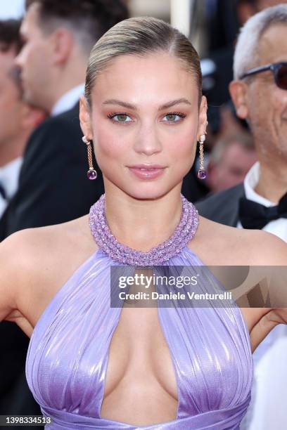 Rose Bertram attends the screening of "Three Thousand Years Of Longing " during the 75th annual Cannes film festival at Palais des Festivals on May...