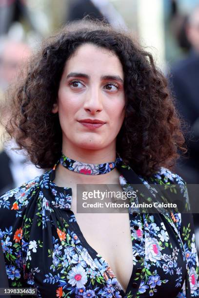 Mouna Soualem attends the screening of "Three Thousand Years Of Longing " during the 75th annual Cannes film festival at Palais des Festivals on May...