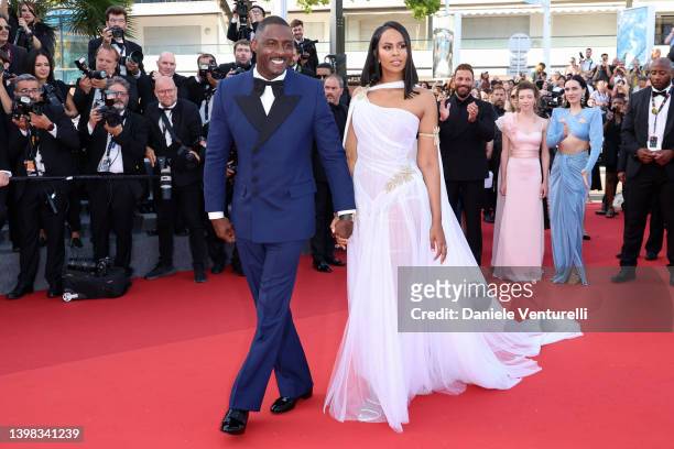 Idris Elba and Sabrina Elba attend the screening of "Three Thousand Years Of Longing " during the 75th annual Cannes film festival at Palais des...