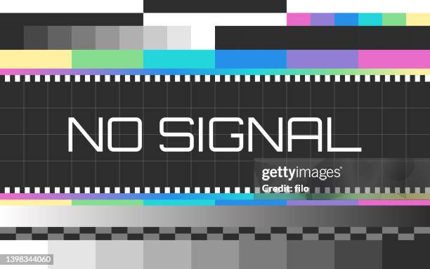 kein signal-tv-testmusterhintergrund - testbild stock-grafiken, -clipart, -cartoons und -symbole