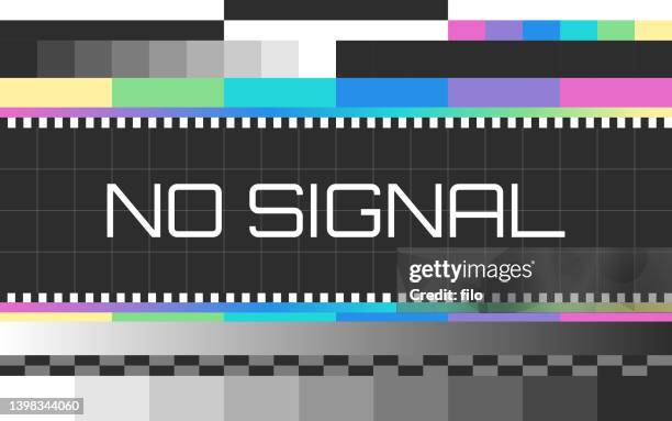 no signal tv test pattern background - video screen stock illustrations