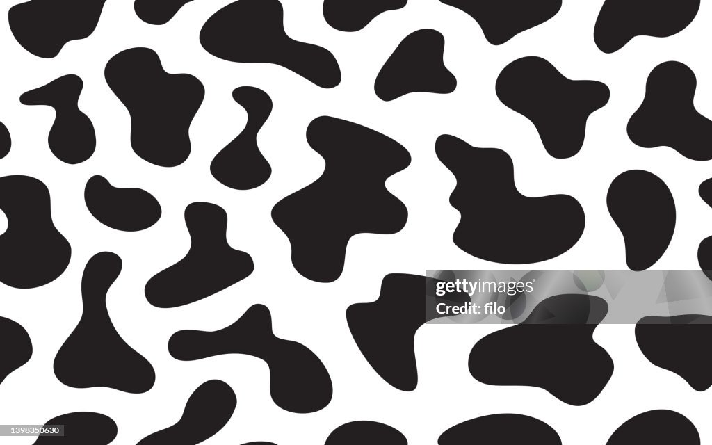 Seamless Holstein Cow Spots Pattern