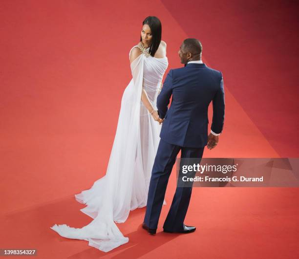 Idris Elba and Sabrina Elba attend the screening of "Three Thousand Years Of Longing " during the 75th annual Cannes film festival at Palais des...