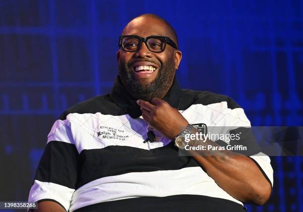 Rapper Killer Mike speaks onstage during the HOPE Global Forums Cryptocurrency and Digital Assets Summit at Atlanta Marriott Marquis on May 20, 2022...