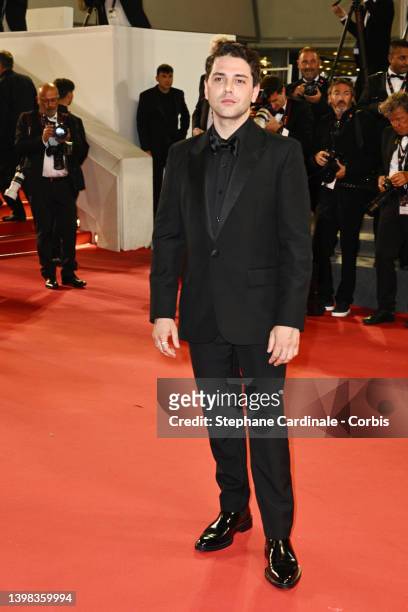 Xavier Dolan attends the screening of "Brother And Sister " during the 75th annual Cannes film festival at Palais des Festivals on May 20, 2022 in...