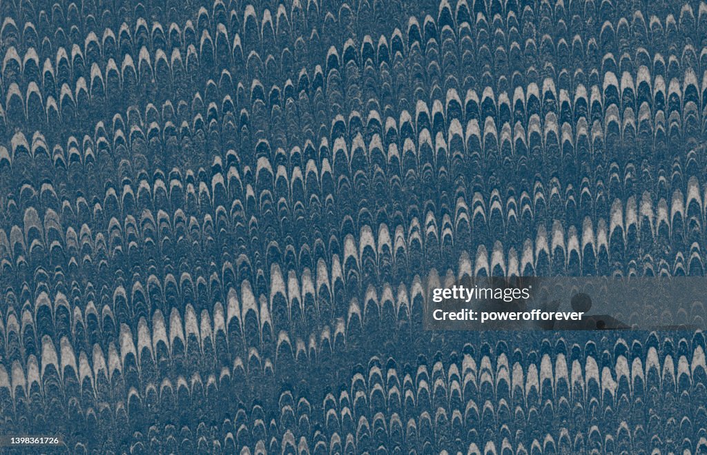 Antikes blaues Papier Marmorierung Textur Hintergrund