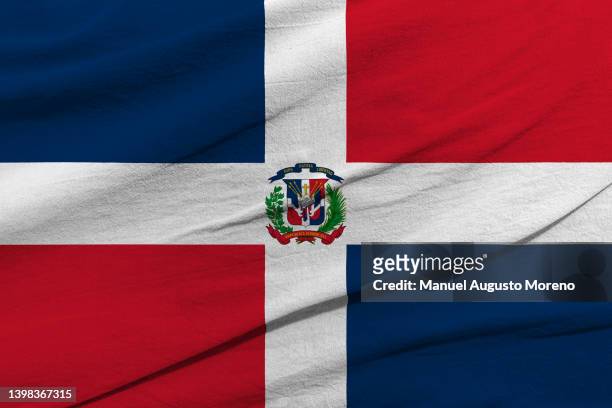 flag of the dominican republic - dominican republic flag 個照片及圖片檔
