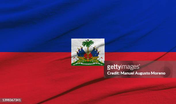 flag of haiti - haití fotografías e imágenes de stock