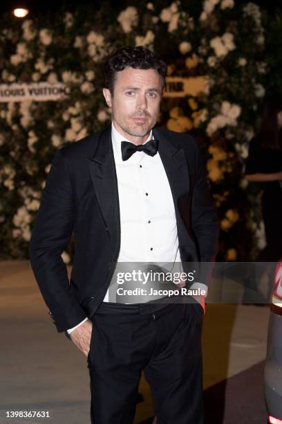 Casey Affleck is seen arriving at Louis Vuitton dinner during the 75th annual Cannes film festival at on May 20, 2022 in Cannes, France.