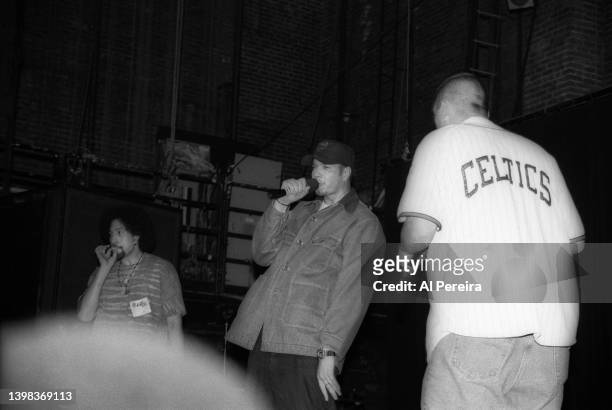 Everlast aka Erik Francis Schrody and Danny Boy aka Daniel O'Connor of the Hip-Hop group House of Pain performs with B-Real of Cypress Hill as he...