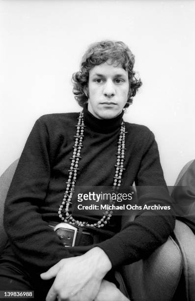 Drummer Gregg Errico of the psychedelic soul group 'Sly And The Family Stone' poses for a portrait session at CBS Studios on August 1, 1968 in New...