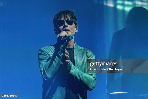 Morten Harket of a-ha performs on stage at Oslo Spektrum on May 20, 2022 in Oslo, Norway.
