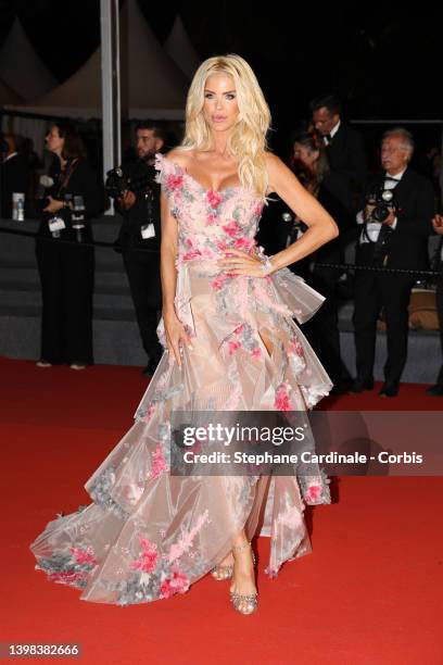 Victoria Silvstedt attends the screening of "Brother And Sister " during the 75th annual Cannes film festival at Palais des Festivals on May 20, 2022...