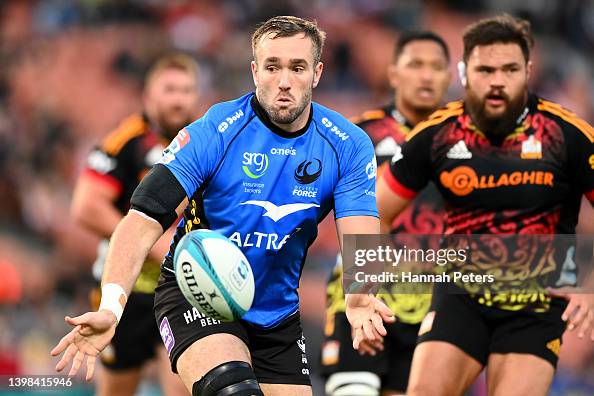 Izack Ruddle Izack Rodda of the Force passes the ball during the round 14 Super ...