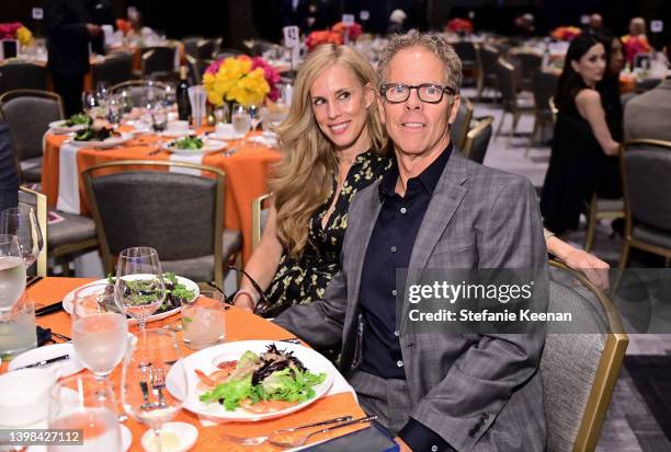 Greg Germann and Martha Champlin attends the 29th Annual Race To Erase MS on May 20, 2022 in Los Angeles, California.