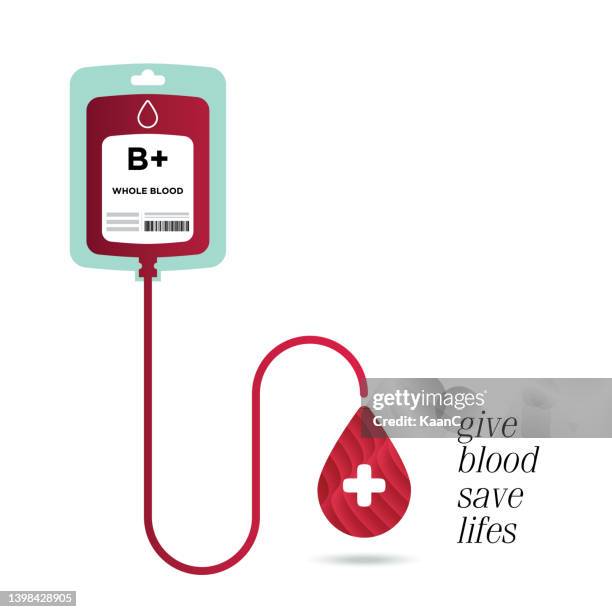 blood donor day. blood donation plastic bag flat style. donate blood concept. medical background. vector illustration. - blood cells icon stock illustrations