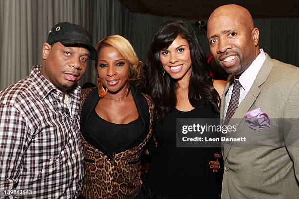 Kendu Isaac, Mary J. Blige, Gwendolyn Smith and Kenny Smith attend 10th Annual Kenny The Jet Smith NBA All-Star Bash, hosted by Mary J. Blige on...