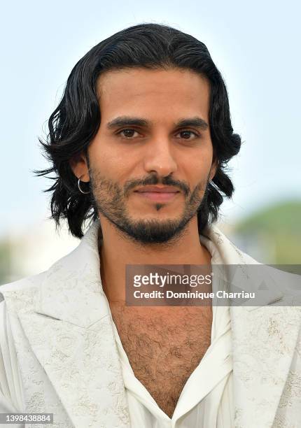Mehdi Dehbi attends the photocall for "Boy From Heaven" during the 75th annual Cannes film festival at Palais des Festivals on May 21, 2022 in...