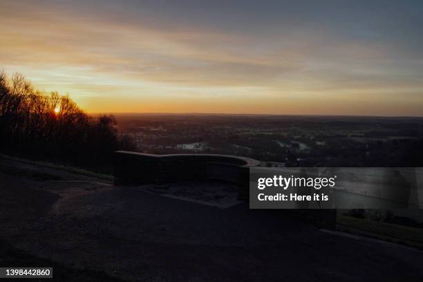box hill sunrise - box hill stock pictures, royalty-free photos & images