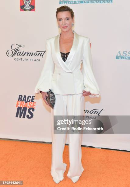 Katie Cassidy attends the 29th annual Race to Erase MS Gala at Fairmont Century Plaza on May 20, 2022 in Los Angeles, California.