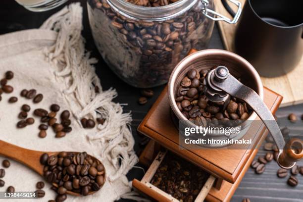 coffee mill - coffee culture stock-fotos und bilder