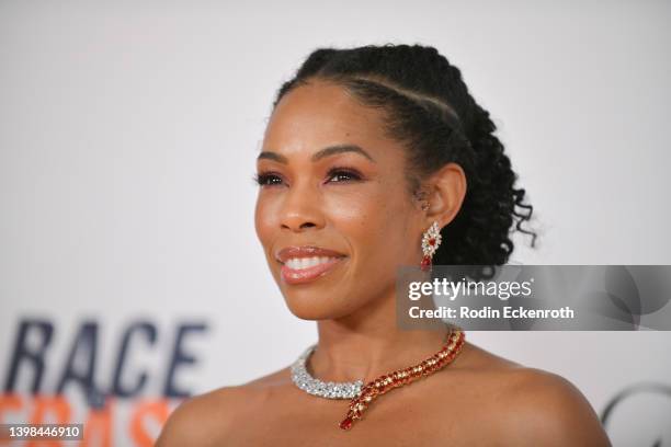 Angela Lewis attends the 29th annual Race to Erase MS Gala at Fairmont Century Plaza on May 20, 2022 in Los Angeles, California.