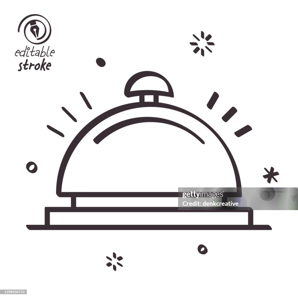 Playful Line Illustration For Service Bell High-Res Vector Graphic ...
