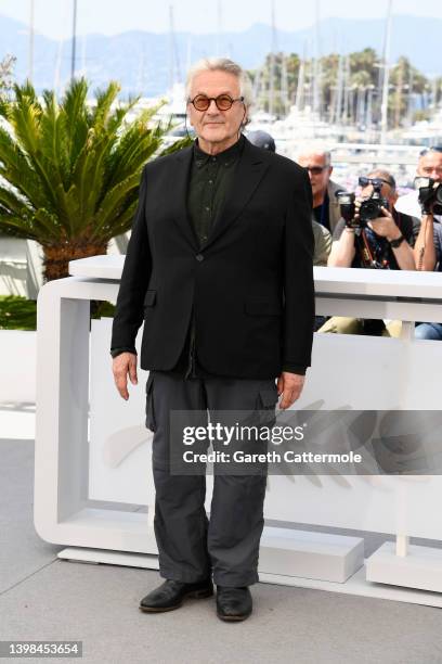 Director George Miller attends the photocall for "Three Thousand Years Of Longing " during the 75th annual Cannes film festival at Palais des...