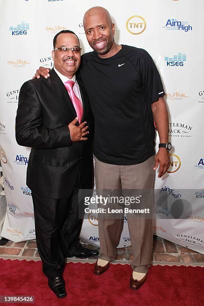 Von McDaniel and Kenny Smith attend 10th Annual Kenny The Jet Smith NBA All-Star Bash, hosted by Mary J. Blige on February 24, 2012 in Orlando,...