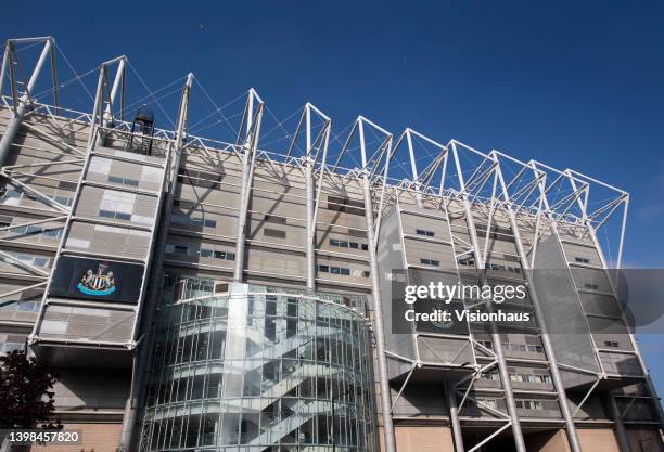 General view of the outside of St James Park, home of Newcastle United, ahead of the Premier League match between Newcastle United and Arsenal at St....