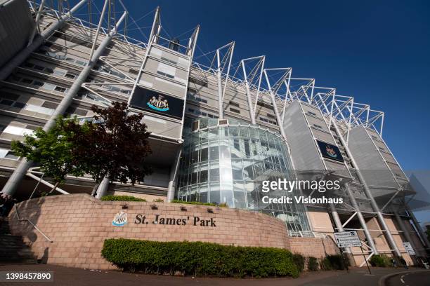 General view of the outside of St James Park, home of Newcastle United, ahead of the Premier League match between Newcastle United and Arsenal at St....