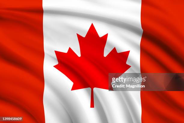 カナダの国旗の背景 - カナダ国旗点のイラスト素材／クリップアート素材／マンガ素材／アイコン素材
