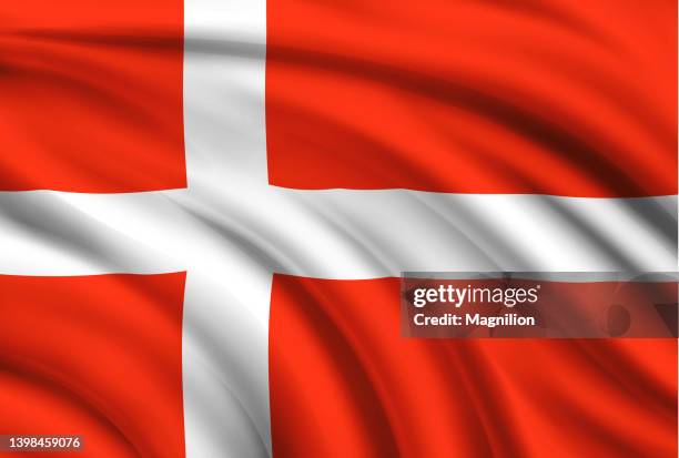 stockillustraties, clipart, cartoons en iconen met flag of denmark - cross golf