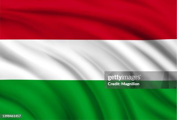 flagge von ungarn - ungarn stock-grafiken, -clipart, -cartoons und -symbole