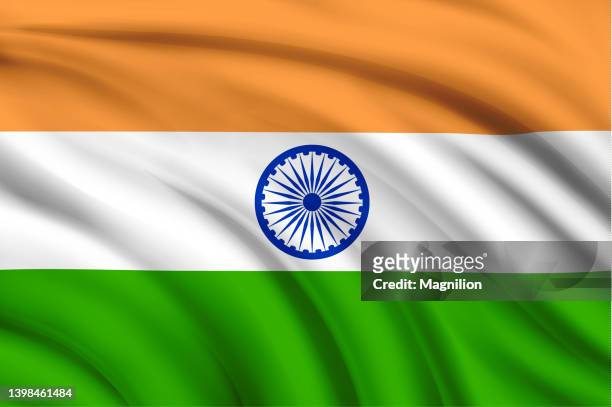 flagge von indien  - orange silk background stock-grafiken, -clipart, -cartoons und -symbole